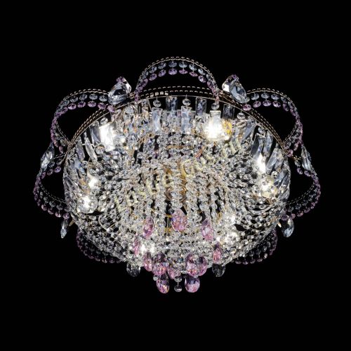 Люстра Камея №1 розовая в Магнитогорске Гусь Хрустальный