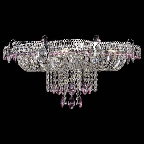 Люстра Камея №1 розовая в Магнитогорске Гусь Хрустальный