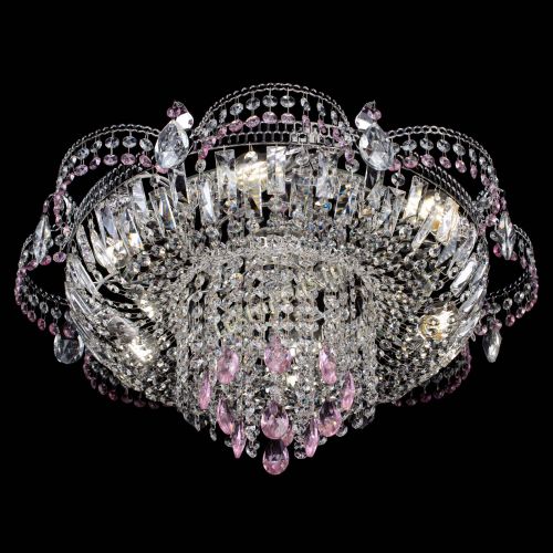 Люстра Камея №1 розовая в Магнитогорске Гусь Хрустальный