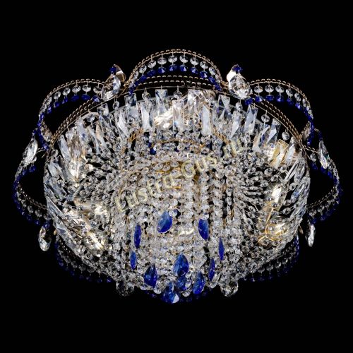 Люстра Камея №1 синяя в Магнитогорске Гусь Хрустальный