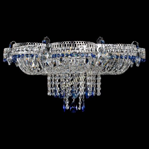 Люстра Камея №1 синяя в Магнитогорске Гусь Хрустальный