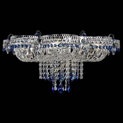 Люстра Камея №1 синяя в Магнитогорске Гусь Хрустальный