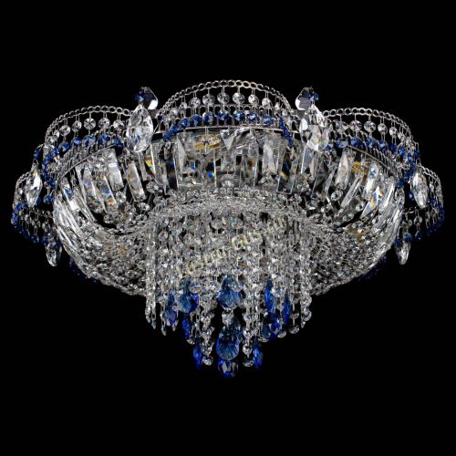 Люстра Камея №1 синяя в Магнитогорске Гусь Хрустальный