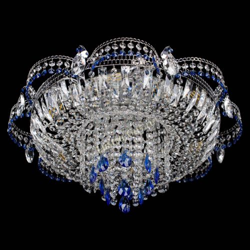 Люстра Камея №1 синяя в Магнитогорске Гусь Хрустальный