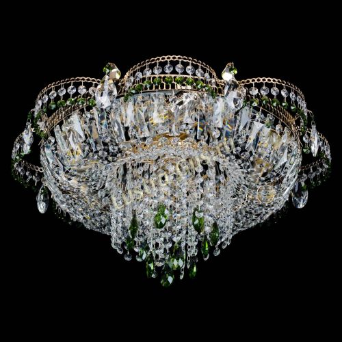 Люстра Камея №1 зеленая в Магнитогорске Гусь Хрустальный