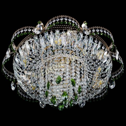 Люстра Камея №1 зеленая в Магнитогорске Гусь Хрустальный