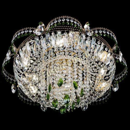 Люстра Камея №1 зеленая в Магнитогорске Гусь Хрустальный