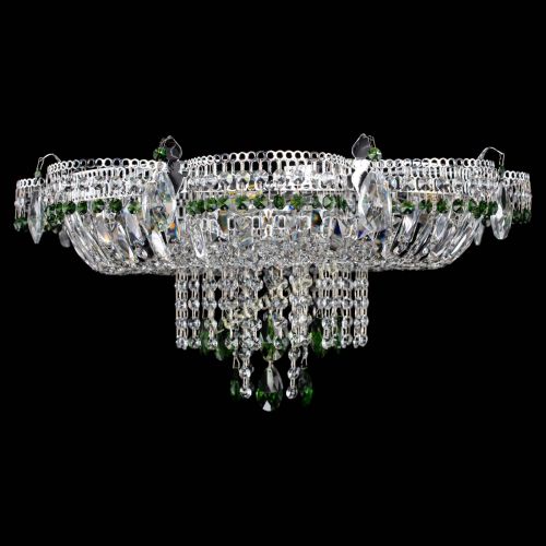 Люстра Камея №1 зеленая в Магнитогорске Гусь Хрустальный