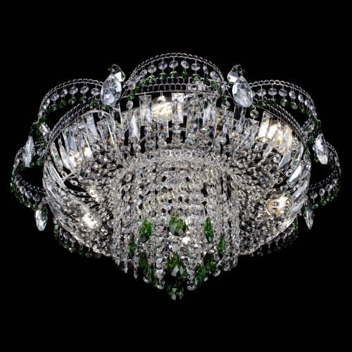 Люстра Камея №1 зеленая в Магнитогорске Гусь Хрустальный