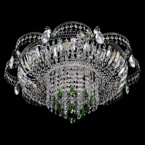 Люстра Камея №1 зеленая в Магнитогорске Гусь Хрустальный