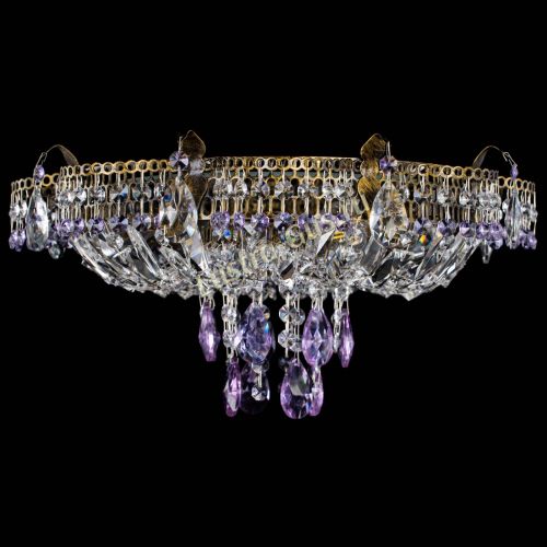 Люстра Камея №4 под бронзу фиолетовая в Магнитогорске Гусь Хрустальный
