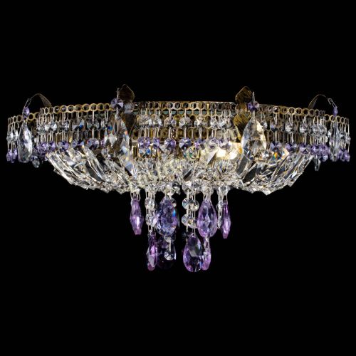 Люстра Камея №4 под бронзу фиолетовая в Магнитогорске Гусь Хрустальный