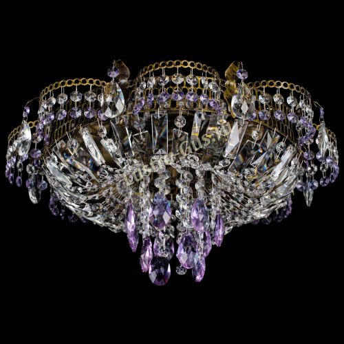 Люстра Камея №4 под бронзу фиолетовая в Магнитогорске Гусь Хрустальный