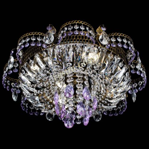 Люстра Камея №4 под бронзу фиолетовая в Магнитогорске Гусь Хрустальный