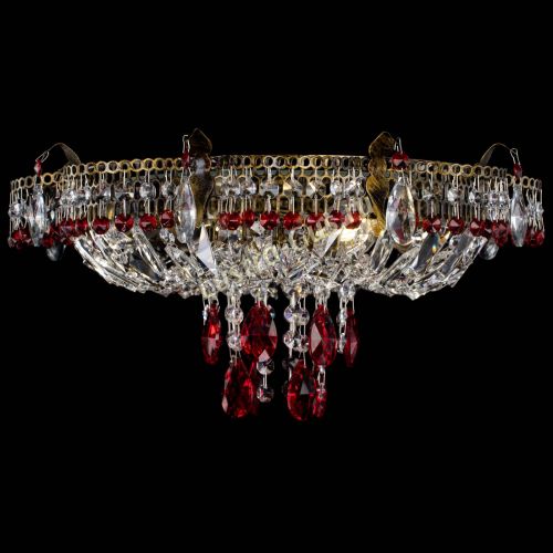 Люстра Камея №4 под бронзу красная в Магнитогорске Гусь Хрустальный