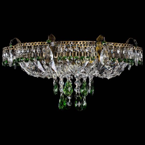 Люстра Камея №4 под бронзу зеленая в Магнитогорске Гусь Хрустальный