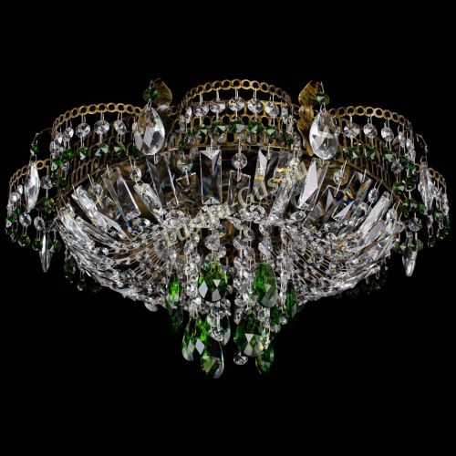 Люстра Камея №4 под бронзу зеленая в Магнитогорске Гусь Хрустальный