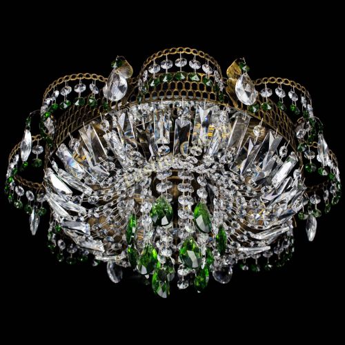 Люстра Камея №4 под бронзу зеленая в Магнитогорске Гусь Хрустальный