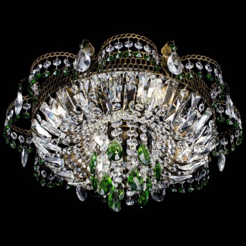 Люстра Камея №4 под бронзу зеленая в Магнитогорске Гусь Хрустальный