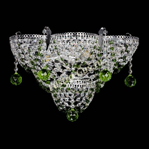 Люстра Камея Анна зеленая в Магнитогорске Гусь Хрустальный