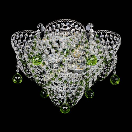 Люстра Камея Анна зеленая в Магнитогорске Гусь Хрустальный