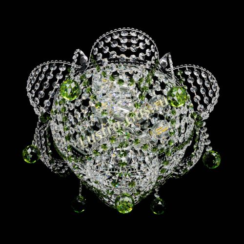 Люстра Камея Анна зеленая в Магнитогорске Гусь Хрустальный