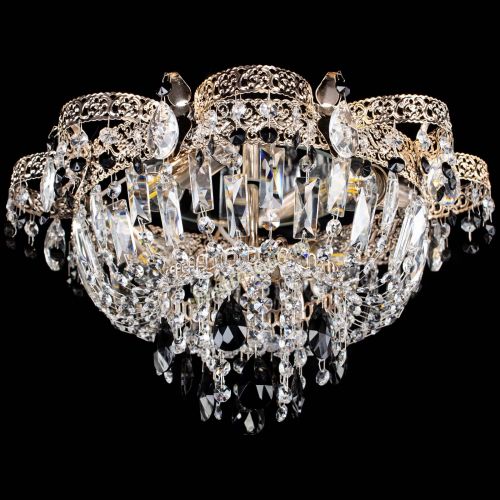 Люстра Камея Флора №4 черная в Магнитогорске Гусь Хрустальный