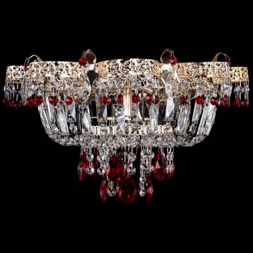 Люстра Камея Флора №4 красная в Магнитогорске Гусь Хрустальный