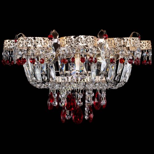 Люстра Камея Флора №4 красная в Магнитогорске Гусь Хрустальный