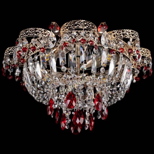 Люстра Камея Флора №4 красная в Магнитогорске Гусь Хрустальный