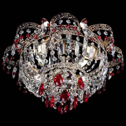 Люстра Камея Флора №4 красная в Магнитогорске Гусь Хрустальный