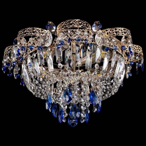 Люстра Камея Флора №4 синяя в Магнитогорске Гусь Хрустальный