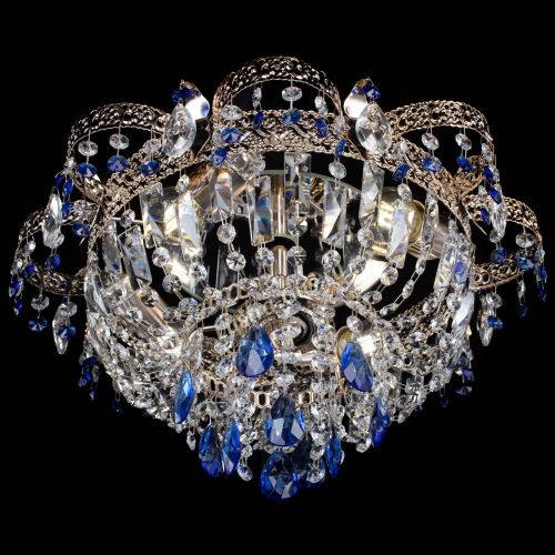 Люстра Камея Флора №4 синяя в Магнитогорске Гусь Хрустальный