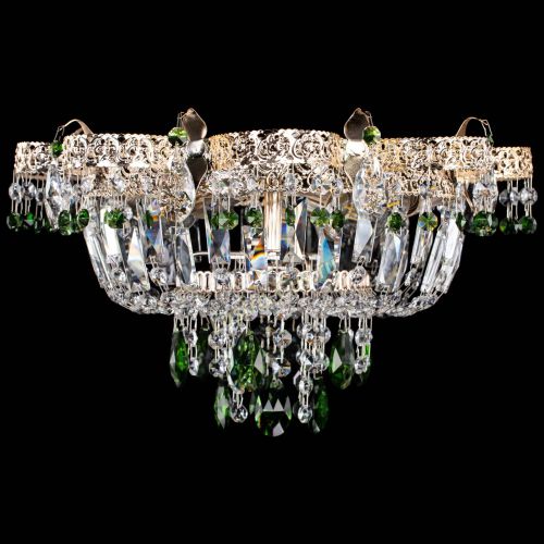 Люстра Камея Флора №4 зеленая в Магнитогорске Гусь Хрустальный