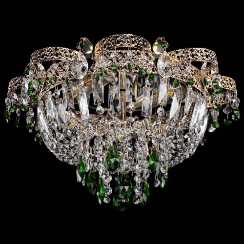 Люстра Камея Флора №4 зеленая в Магнитогорске Гусь Хрустальный