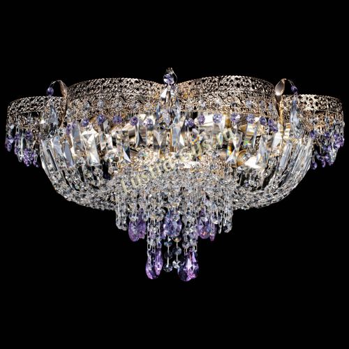 Люстра Камея Флора Журавлик №6 фиолетовая в Магнитогорске Гусь Хрустальный