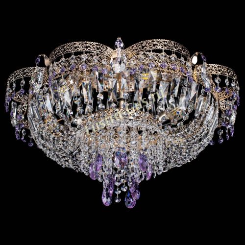 Люстра Камея Флора Журавлик №6 фиолетовая в Магнитогорске Гусь Хрустальный