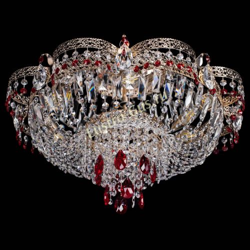 Люстра Камея Флора Журавлик №6 красная в Магнитогорске Гусь Хрустальный