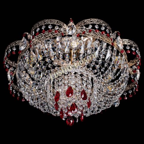 Люстра Камея Флора Журавлик №6 красная в Магнитогорске Гусь Хрустальный