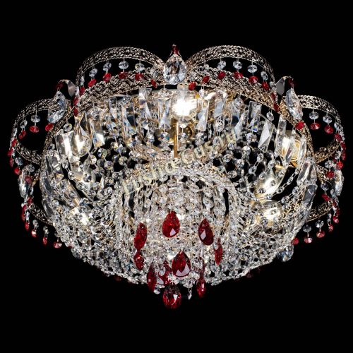 Люстра Камея Флора Журавлик №6 красная в Магнитогорске Гусь Хрустальный