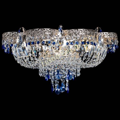 Люстра Камея Флора Журавлик №6 синяя в Магнитогорске Гусь Хрустальный