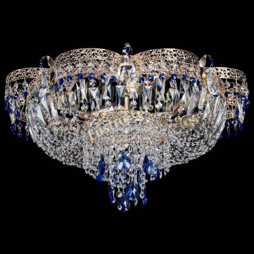 Люстра Камея Флора Журавлик №6 синяя в Магнитогорске Гусь Хрустальный