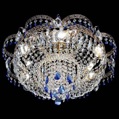 Люстра Камея Флора Журавлик №6 синяя в Магнитогорске Гусь Хрустальный