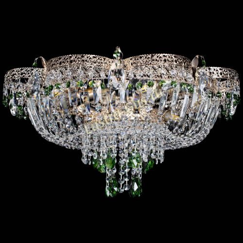 Люстра Камея Флора Журавлик №6 зеленая в Магнитогорске Гусь Хрустальный