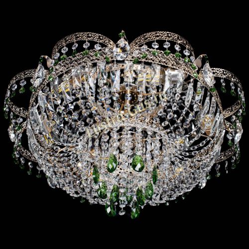 Люстра Камея Флора Журавлик №6 зеленая в Магнитогорске Гусь Хрустальный