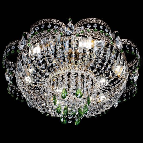 Люстра Камея Флора Журавлик №6 зеленая в Магнитогорске Гусь Хрустальный