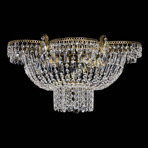 Люстра Камея №1 под бронзу прямая в Магнитогорске Гусь Хрустальный