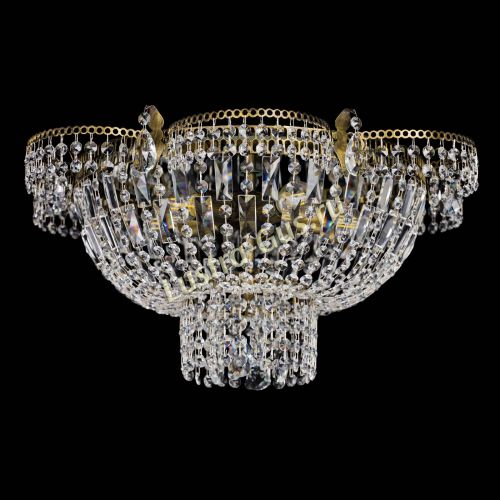 Люстра Камея №1 под бронзу прямая в Магнитогорске Гусь Хрустальный