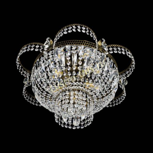 Люстра Камея №1 под бронзу прямая в Магнитогорске Гусь Хрустальный