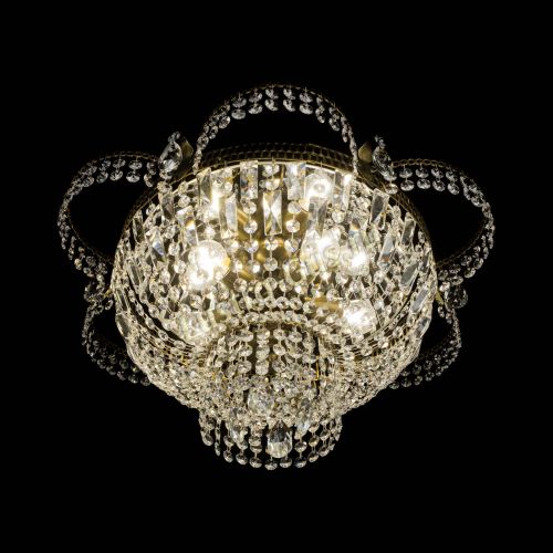 Люстра Камея №1 под бронзу прямая в Магнитогорске Гусь Хрустальный